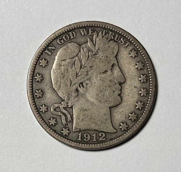 1912 Barber Half Dollar Nice Original  VG++ or Better