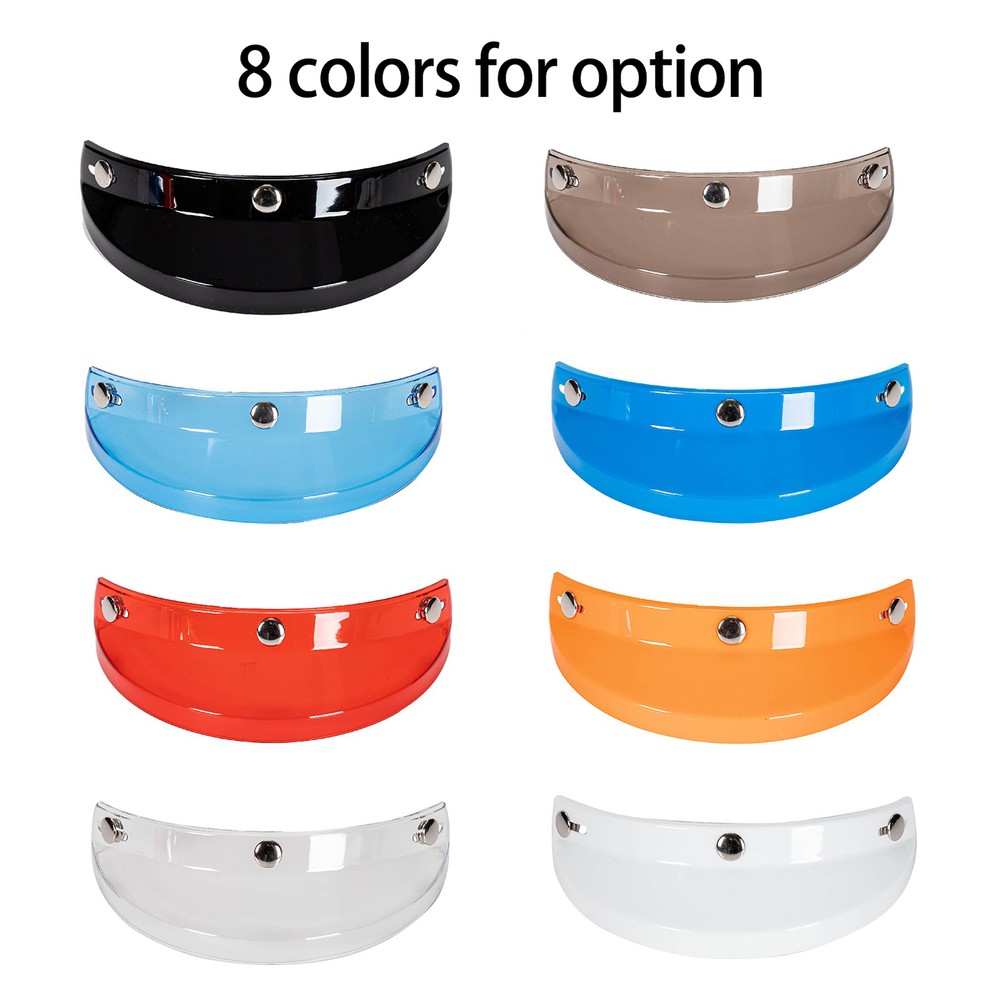 Universal Motorcycle 3 Snap-Button Visor Flip Down Open Face Wind Y4L2