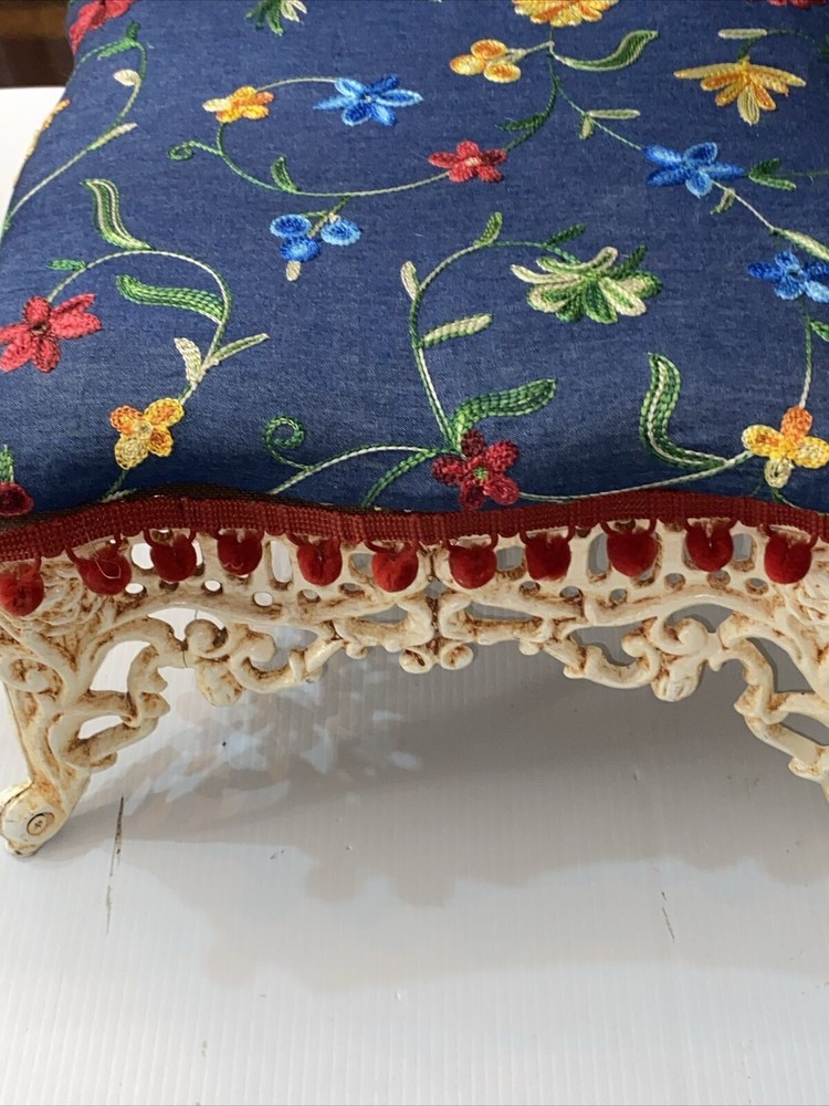 Vintage Victorian Style Square Cast Iron Foot Stool Rest