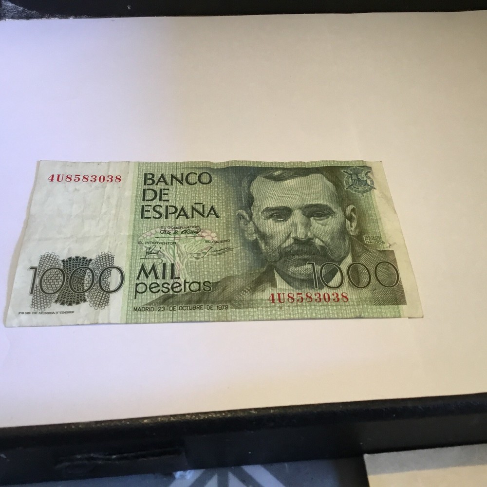 Bank Note 1000 Pesetas From Spain 1979