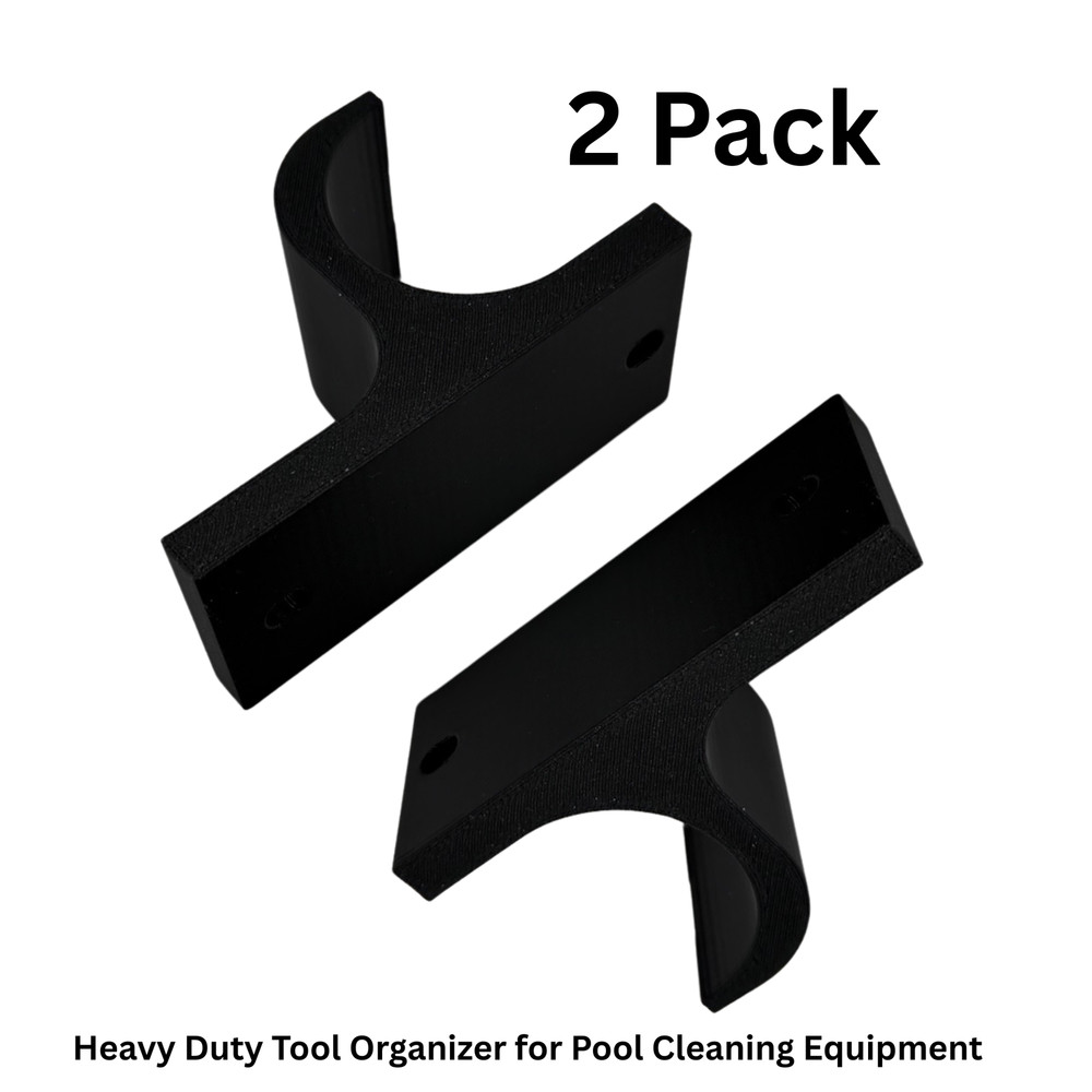Pool Pole Holder Wall Mount – 2 Pack – Heavy Duty Tool Organizer for Pool
