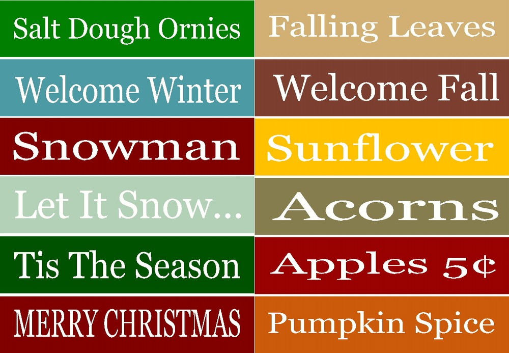 REUSABLE STENCIL ITEM "SET 11 " 12PC SHELF SITTER  SET - STENCILS