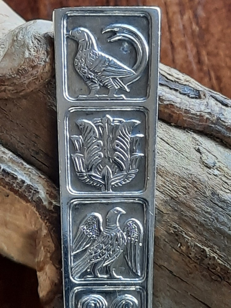 830S Silver David Andersen Bird Tile Baby Spoon, No mono