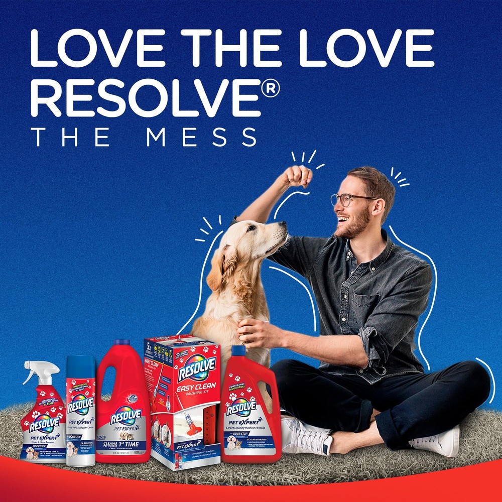 Resolve Pet High Traffic Carpet Stain Cleaner Solution and Odor Remover Foam,