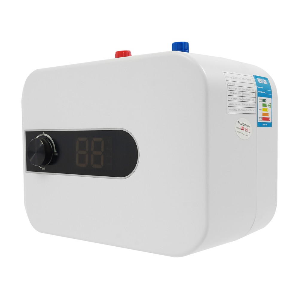 1500W 110V Electric Mini-Tank Water Heater Shower Compact Storage Top Outlet