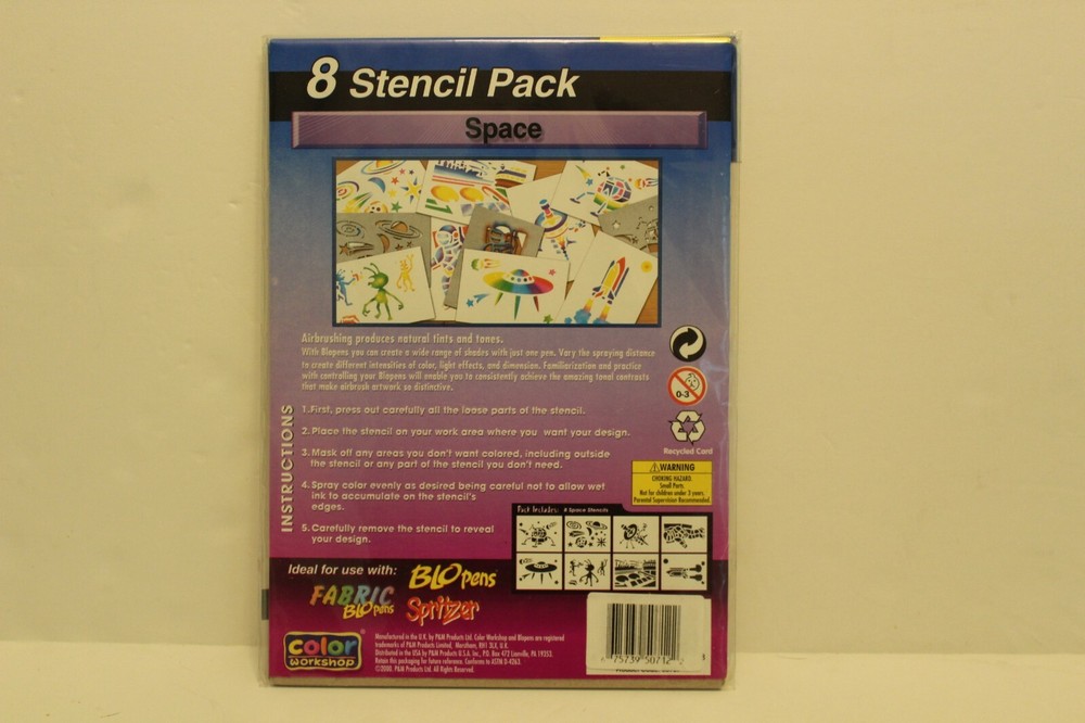 Color Workshop Stencil Pack Space 8 Stencils