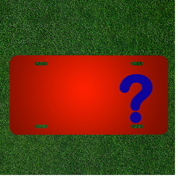 Custom Personalized License Plate With Add Names To Questionmark Info Help