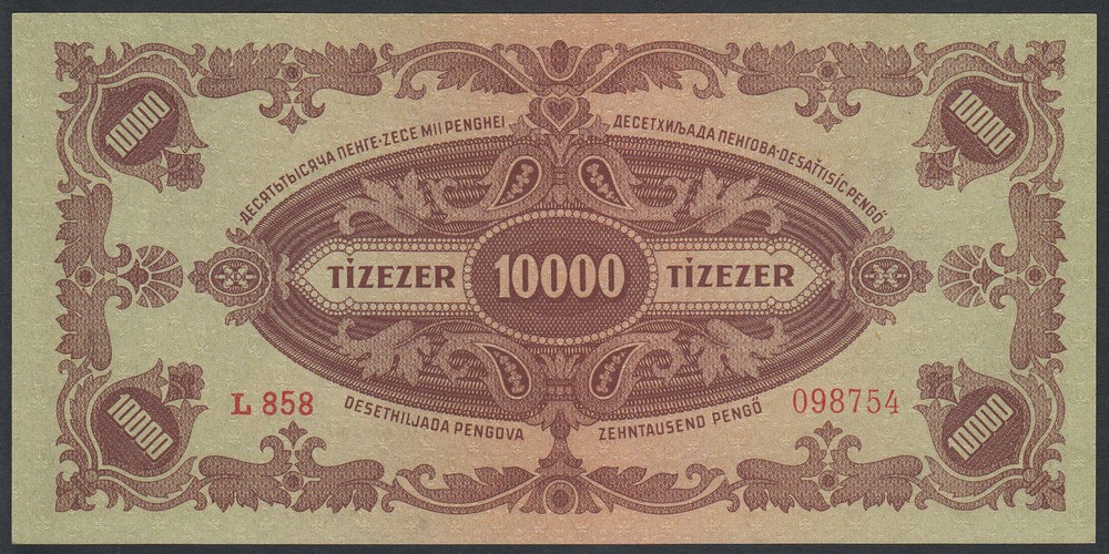Hungary 10.000 Pengö 1945 UNC Pick 119a