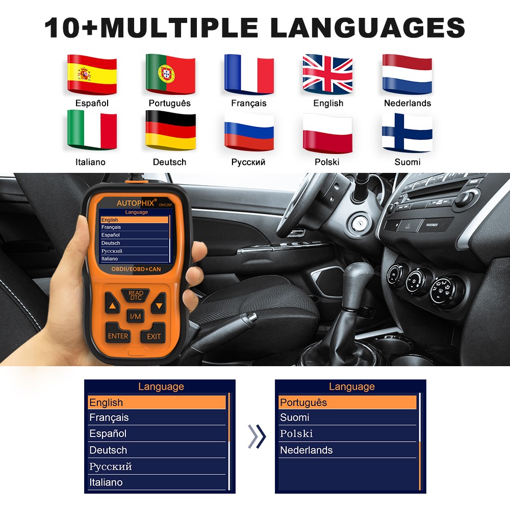 AUTOPHIX OM126P OBD2 Scanner Check Engine Enhanced Code Reader Auto Diagnostic