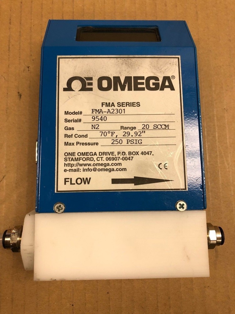OMEGA Engineering FMA-A2301 Mass Flow Meter Sensor with Display