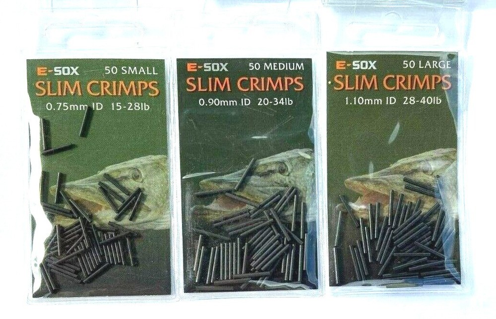 Drennan Tackle - E Sox Slim Crimps, available in Small, Medium & Large sizes