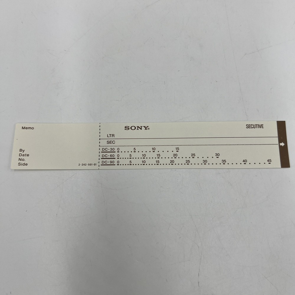 SONY IP-5 Secutive Dictating Machine Paper Index Slips