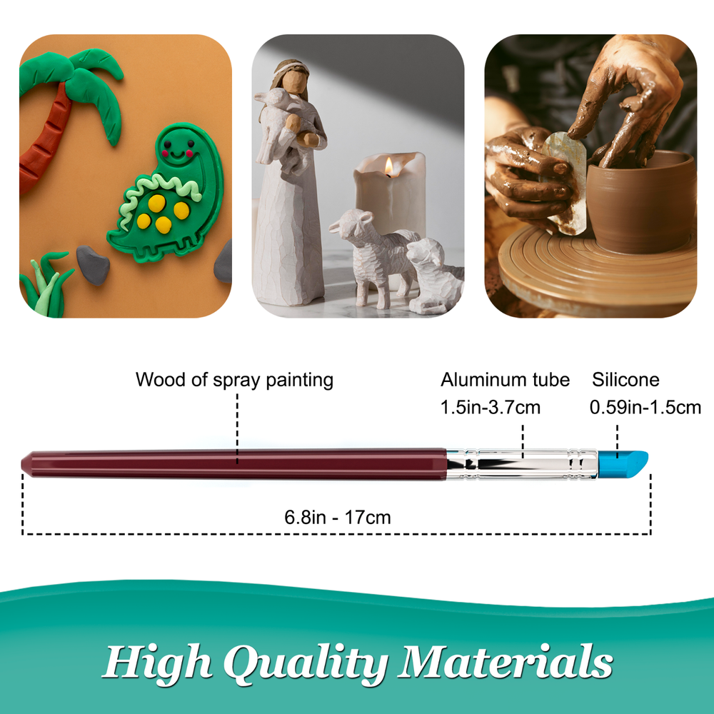 14 Pieces Silicone Clay Sculpting Tools Set, Modeling Dotting Tool for Pottery