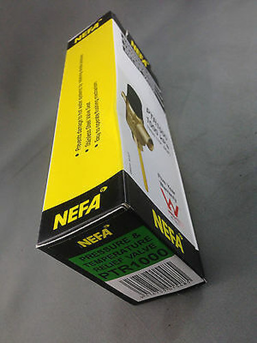 HOT WATER TANK NEFA PRESSURE AND TEMPERATURE RELIEF VALVE PTR1000 1000KPA