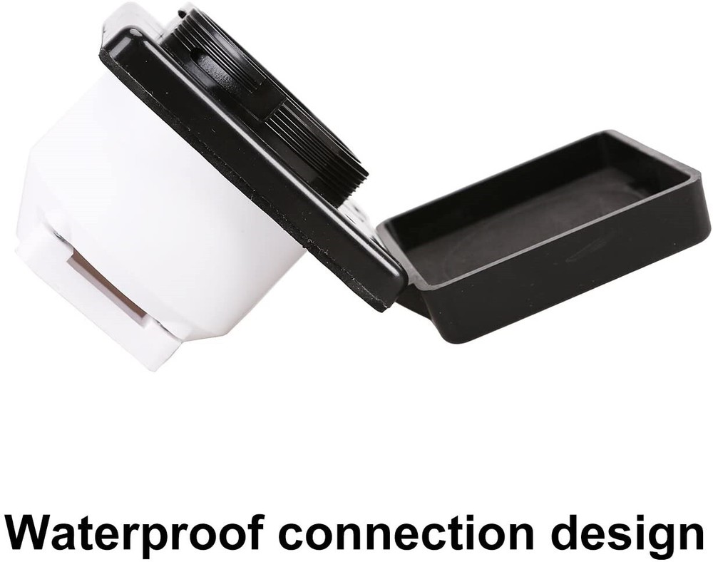 RV Power Inlet 125V 30 AMP Power Plug Twist Lock Inlet 3 Stainless Steel Pins US