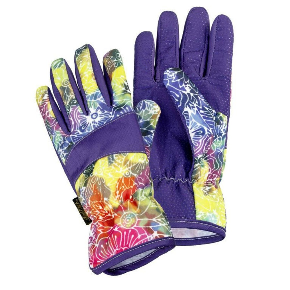 Laurel Burch Multi Color Floral Garden Gloves Size Large