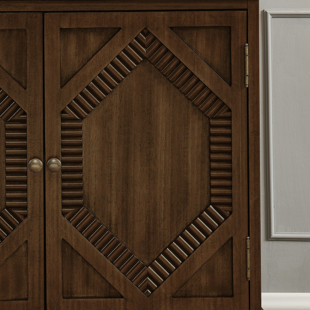 Vintage Wooden Sideboard with Storage Functionality Crafted from Walnut Wood