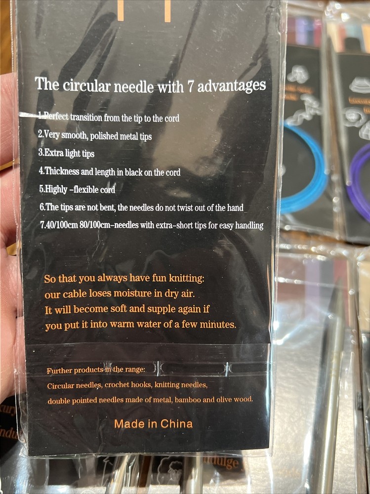 6 Various Fixed Circular Needles 2.75mm-10mm