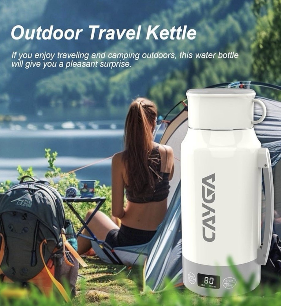 34 Oz/1000ml Travel Portable Coffee Kettle w/ Temp Control & LCD Display