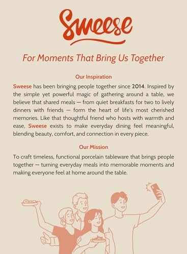 Sweese Porcelain Serving Platters 11.7" - Elegant White Rectangular Plates