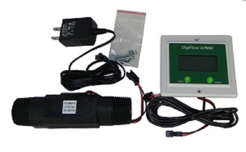 Panel 1" Digiflow 6710M-88TM Digital Flow Meter count up Gallons GPM 115V cord