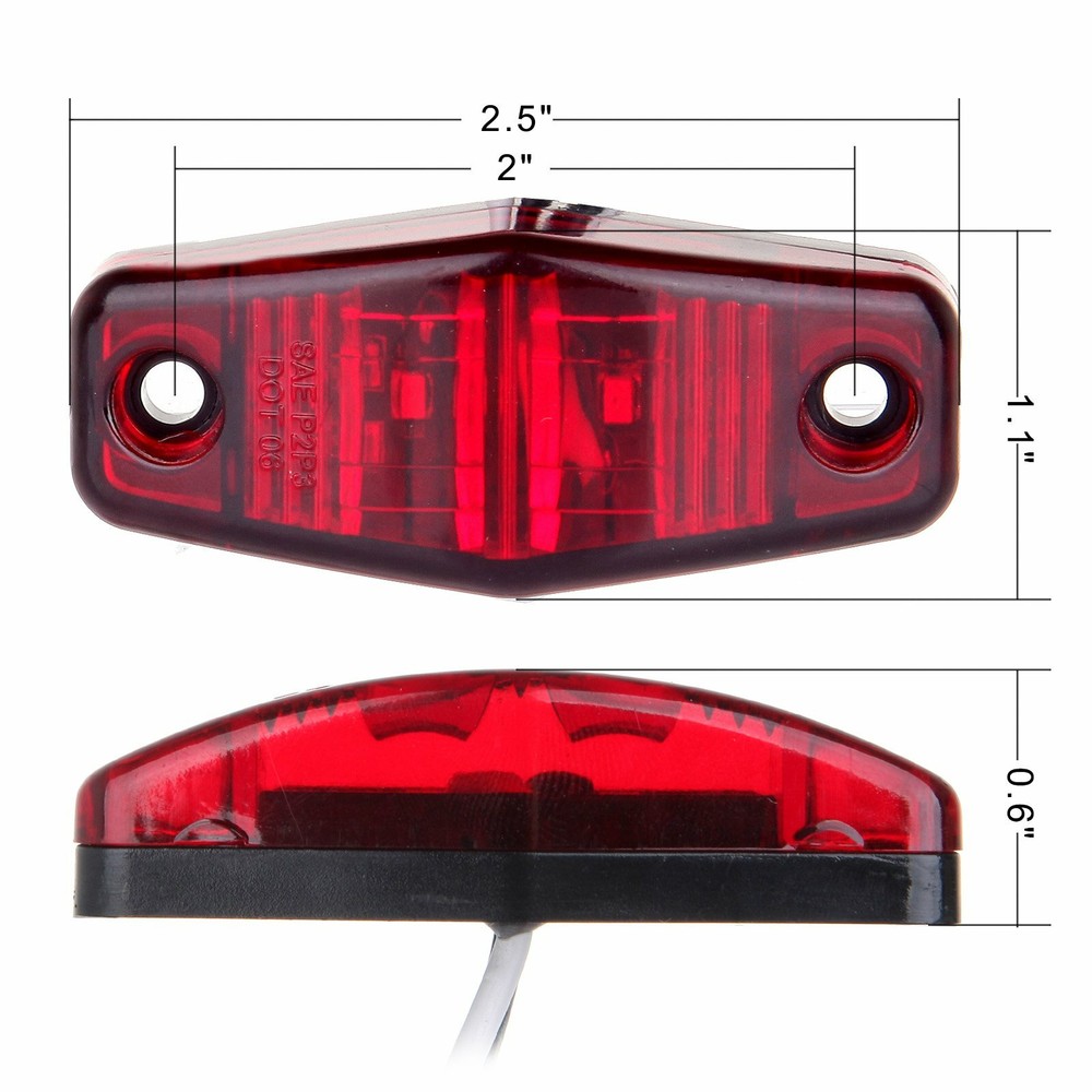 Trailer LED Light kit, Flange Mount Red Stop Turn Tail, Utility, Marker,Screws