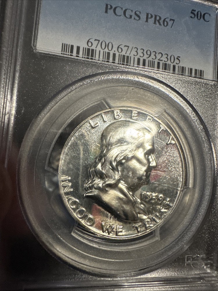 1959 PROOF FRANKLIN HALF PCGS PR67