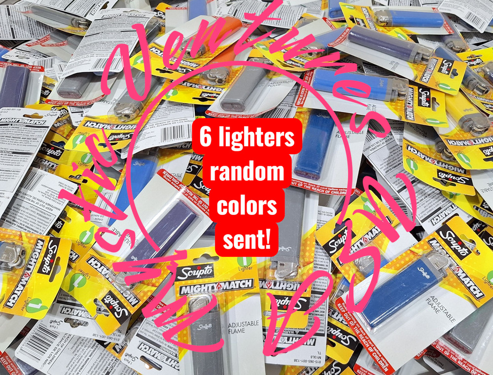 Scripto Mighty Match Adjustable Lighters RETAIL PACKED Singles Random YOU PICK!