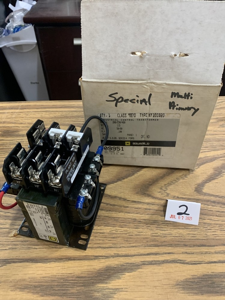 Square D 9070 KF100D20 control transformer