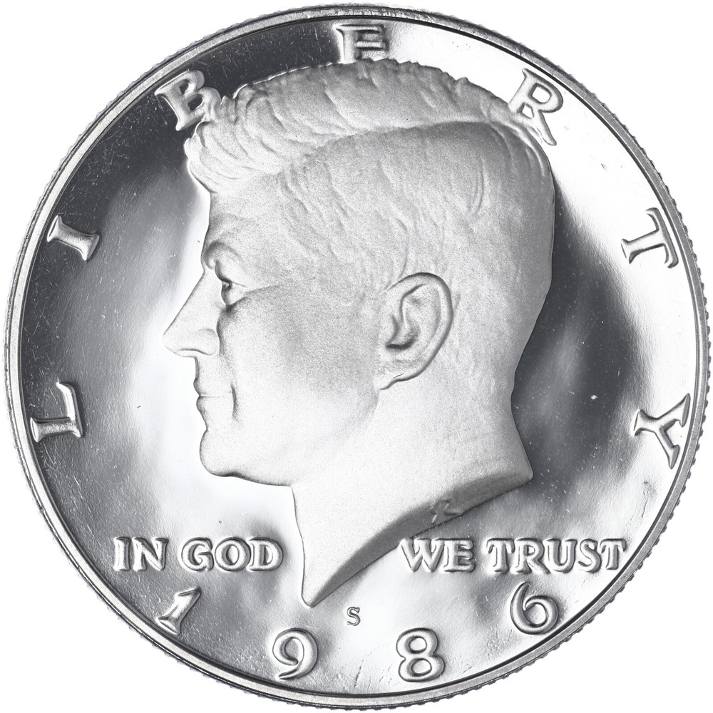 1986 S Kennedy Half Dollar Gem DCam Proof CN-Clad