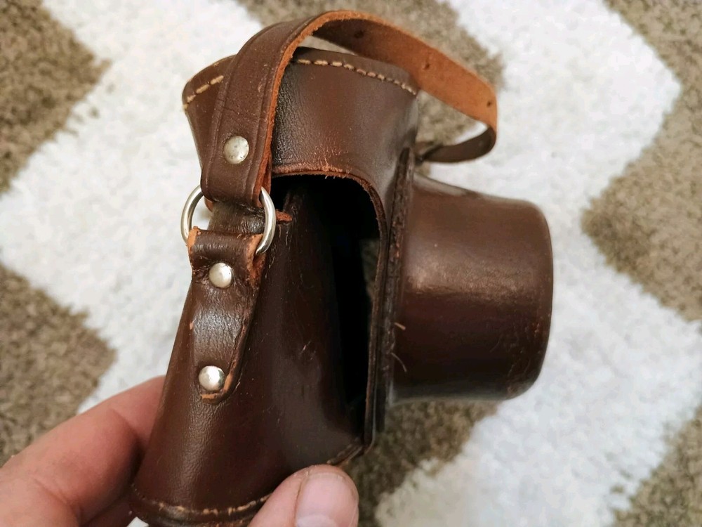 Ihagee Semi Hard Hardbound Brown Leather Fitted Camera Case