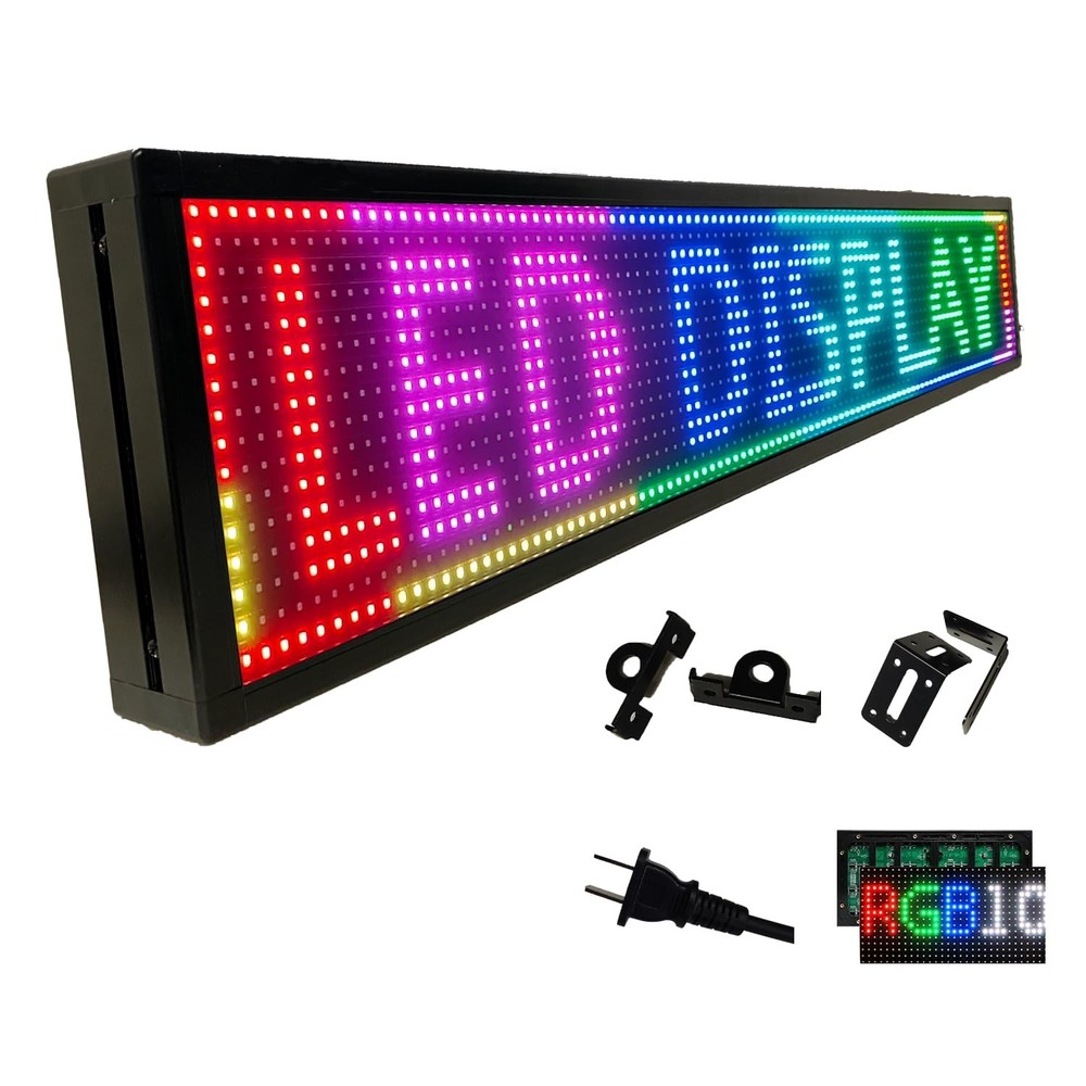P10 Programmable Scrolling LED SIGN 40"×8" LED Display, High Brightness & I