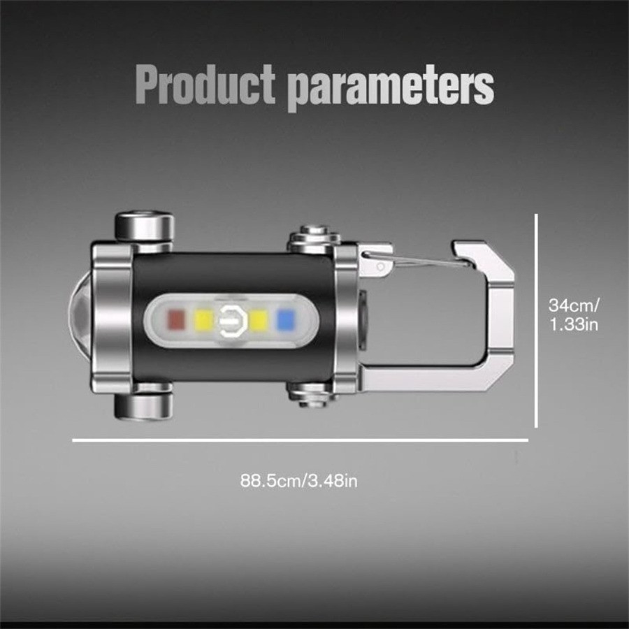 Portable Rechargeable Bright Keychain Flashlight Phone Charger,Emboadlie Mode AE