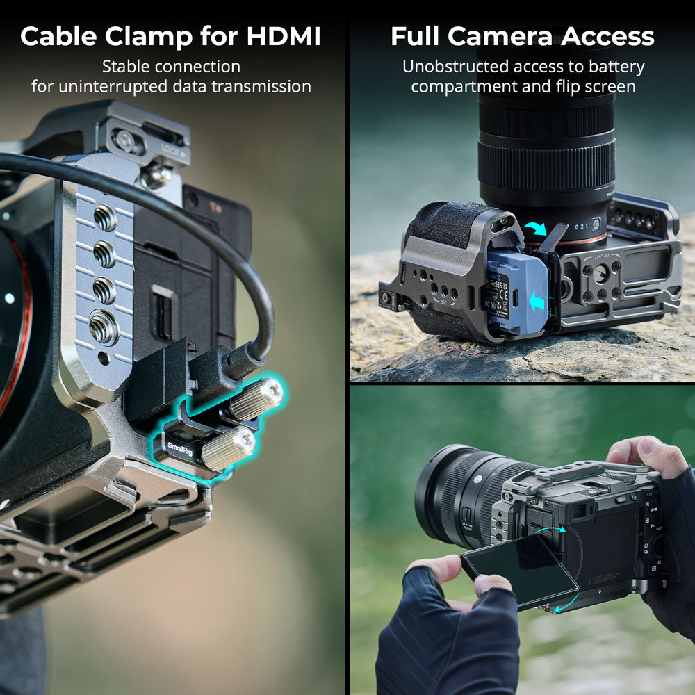 SmallRig HawkLock Quick Release Camera Cage Kit for Sony A7C II/ A7CR Camera