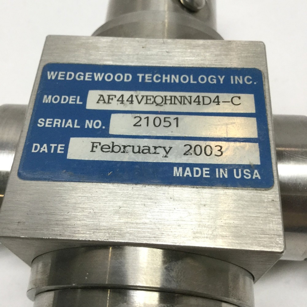 Wedgewood AF44VEQHNN4D4-C Flow-Through Inline Optical UV Analyzer Sensor, 1" NPT