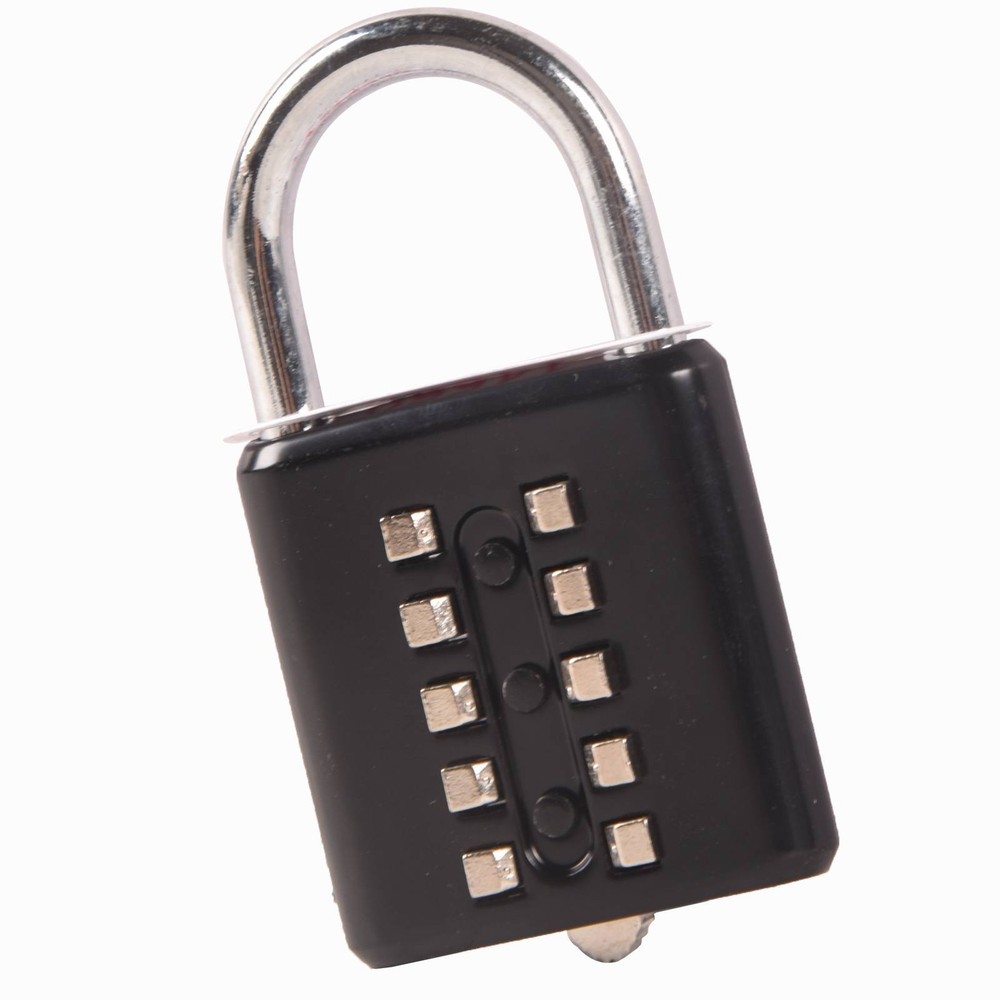 10 Digit Push Button Combination Lock Travel Padlock 5 Digit Locking Mechanism