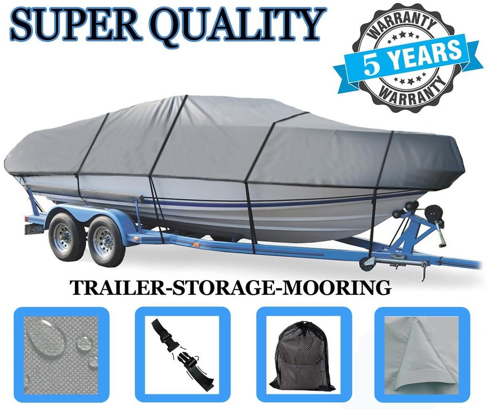 GREY BOAT COVER FOR LOWE 1860 VPT 2005
