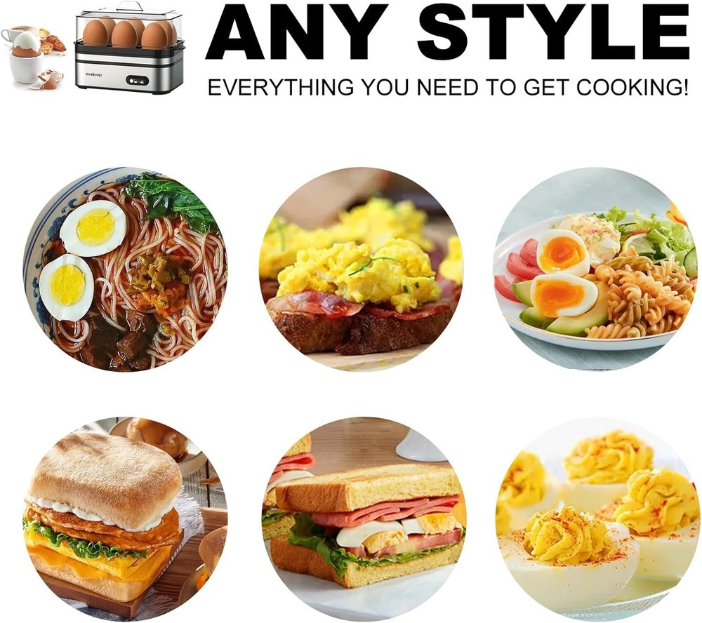 Convenient Rapid Egg Cooker with Accessories