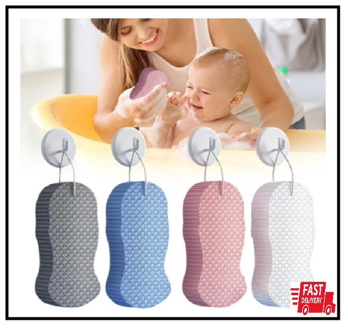 4PCS Magic Exfoliating Bath Sponge for Body, 3D Super Soft Exfoliate Body Scrubb