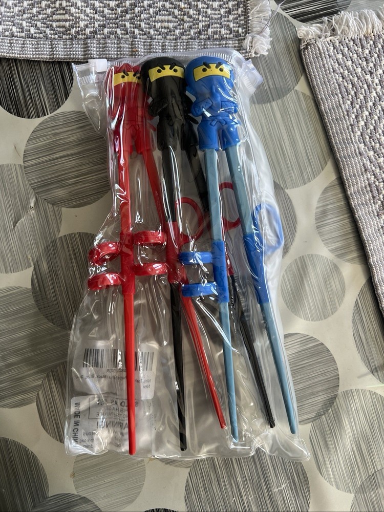 Ninja Training Chopsticks Black Blue Red