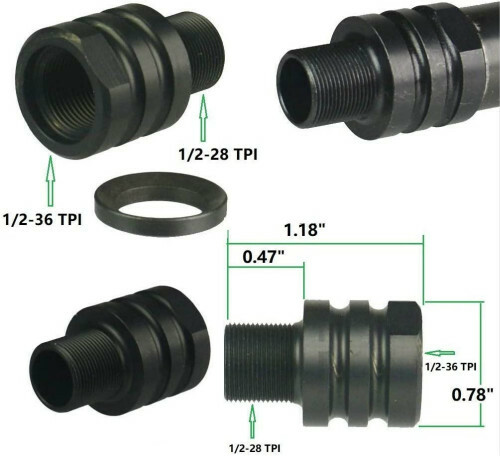 DB TAC INC Thread Convert 1/2x36 TPI Thread to 1/2x28 TPI Thread Protector