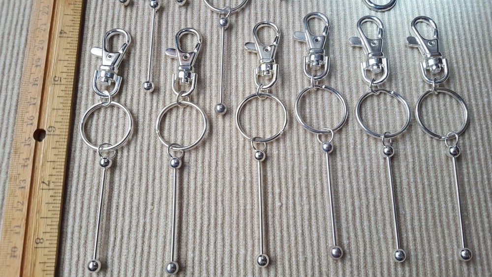 15 Silver Keychain Parts