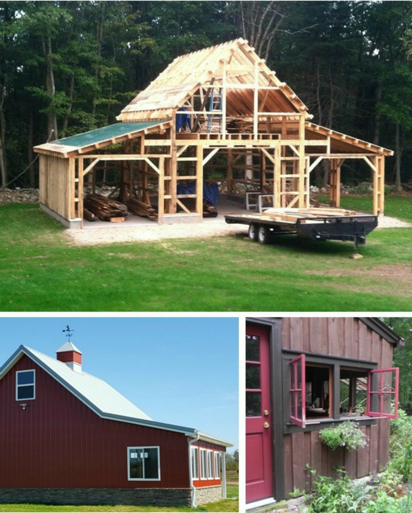 44 Pole-Barn Designs with Lofts - Complete Construction Plans (B7)