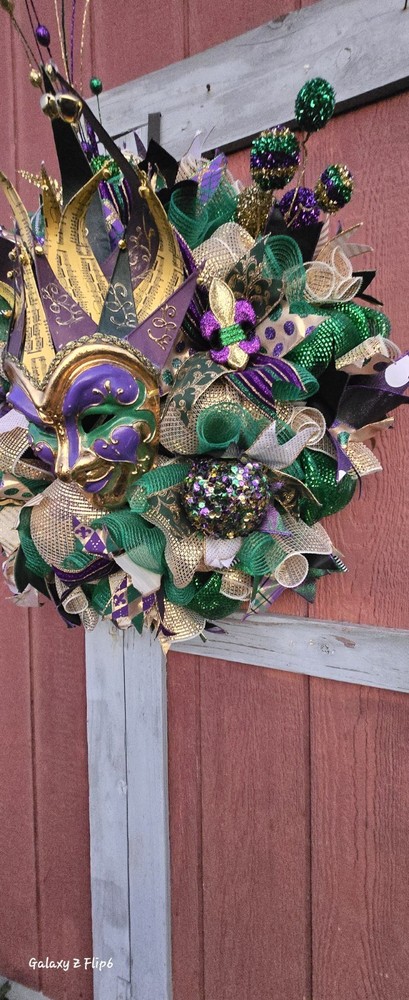 Mardi Gras Wreath