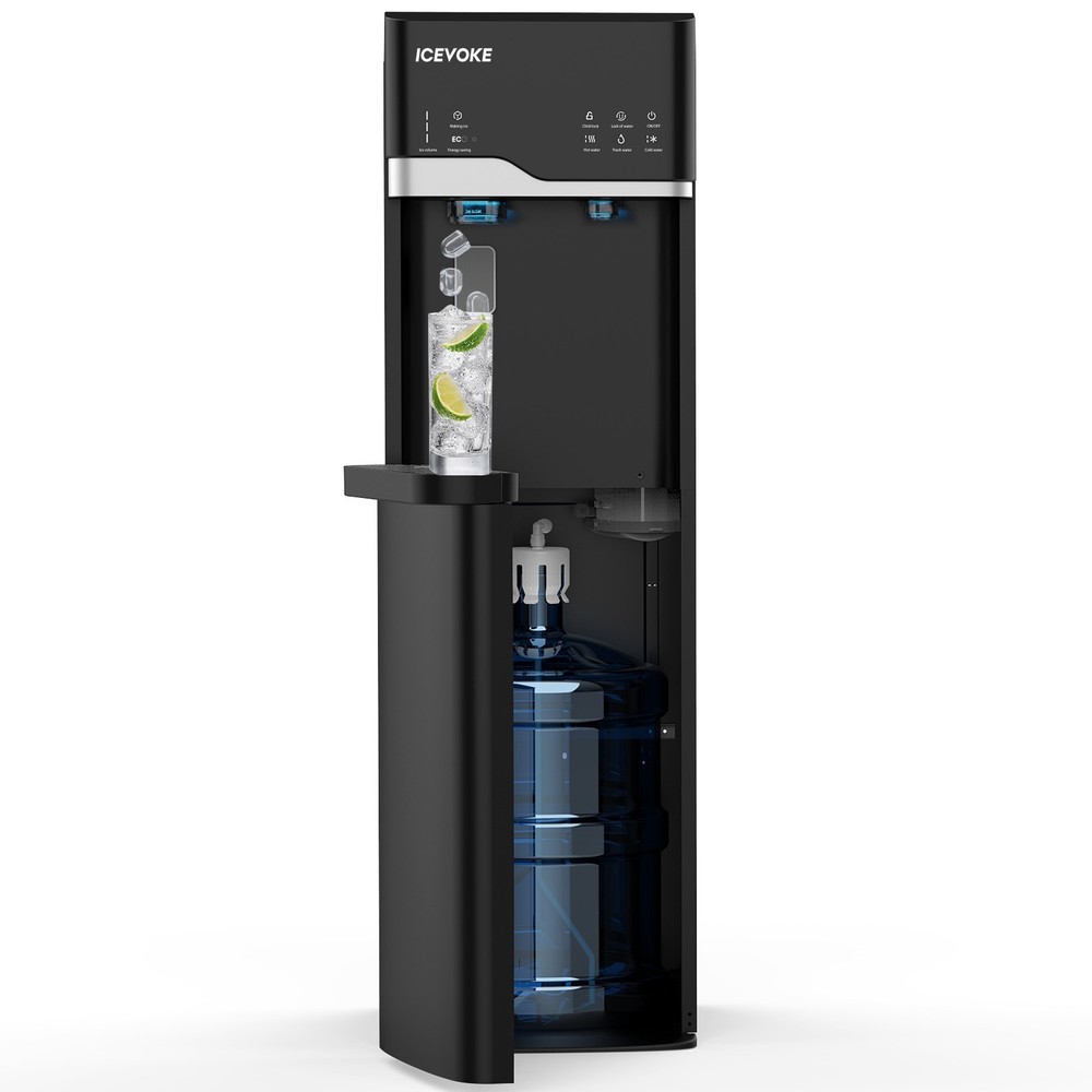 Water Dispenser with Ice Maker Function, Bottom Loading Hot & Cold Water Cooler