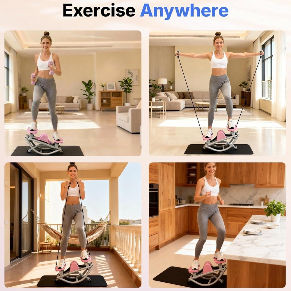 Rock Stepper for Exercise at Home, Lateral Rocking Stepper with Digital Count...