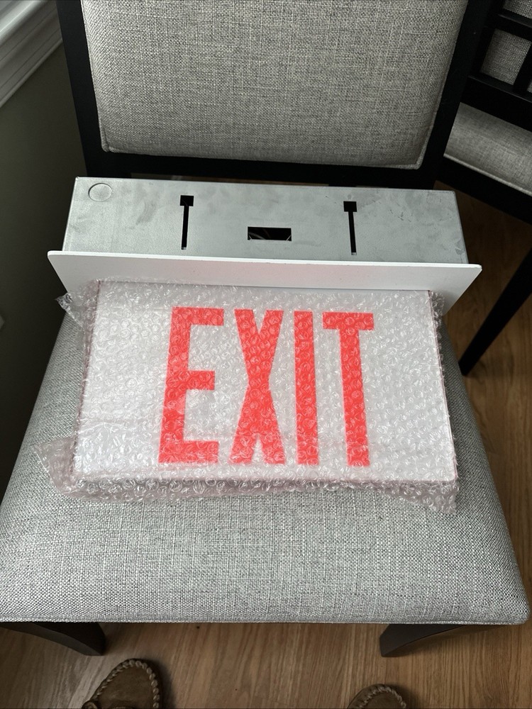 Pathway Double Sided Exit Sign LTX2CRW Red with White Backround 120/277V