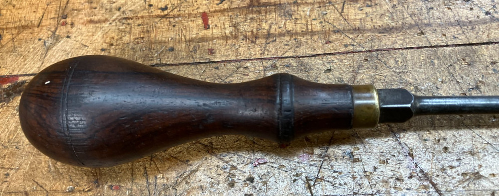 Long Vintage Split Tip Screwdriver Rosewood Handle