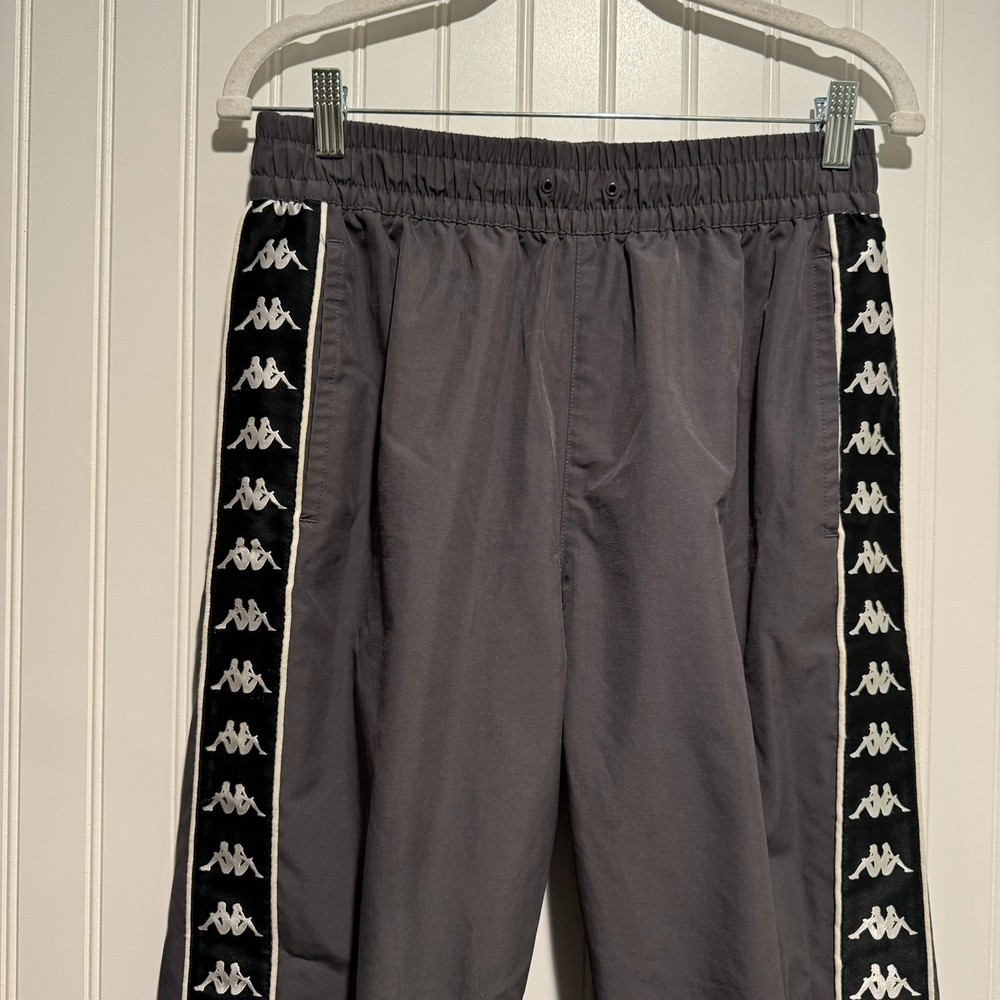 Kappa Gray Green Ripstop Joggers Size Medium