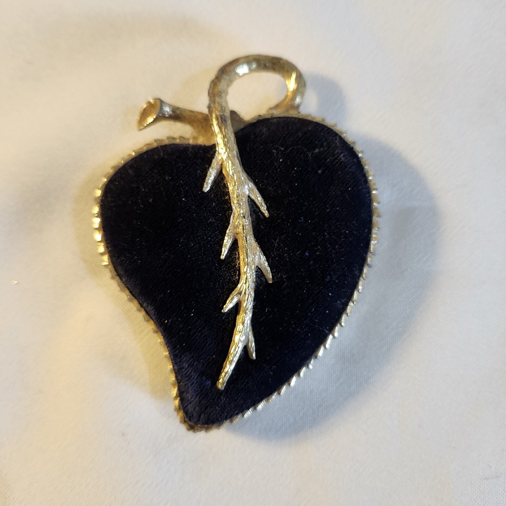 Vintage Blue Leaf Pin Cushion Marked Sf